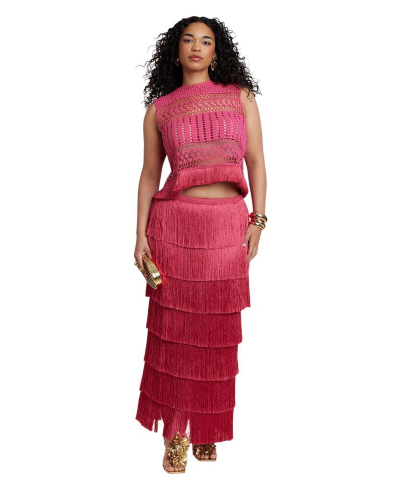 Women's Patbo Fringe Detail Crochet Top