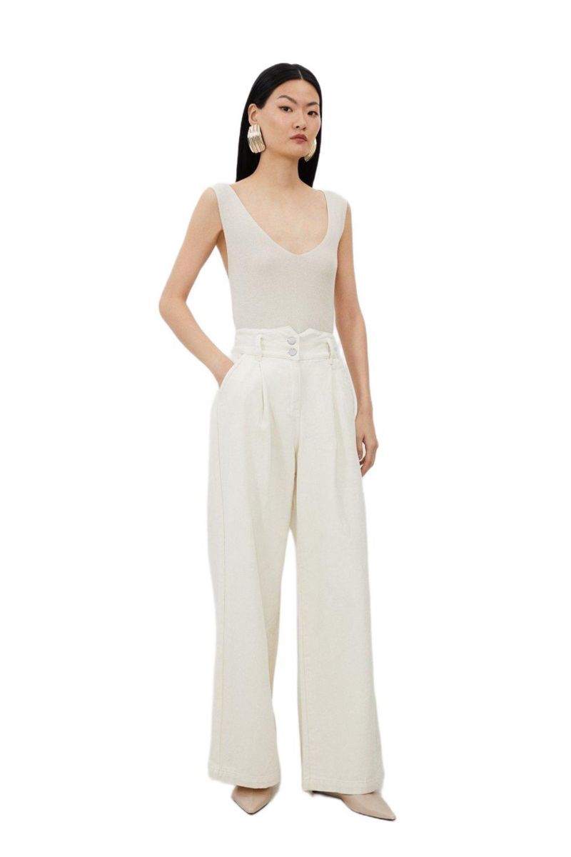 Women's High Waisted Denim Wide Leg Jeans