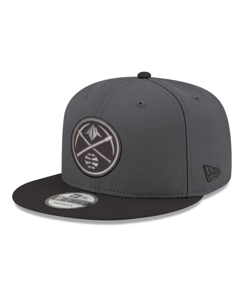 Men's Gray/Black Denver Nuggets Logo 2-Tone 9FIFTY Snapback Hat