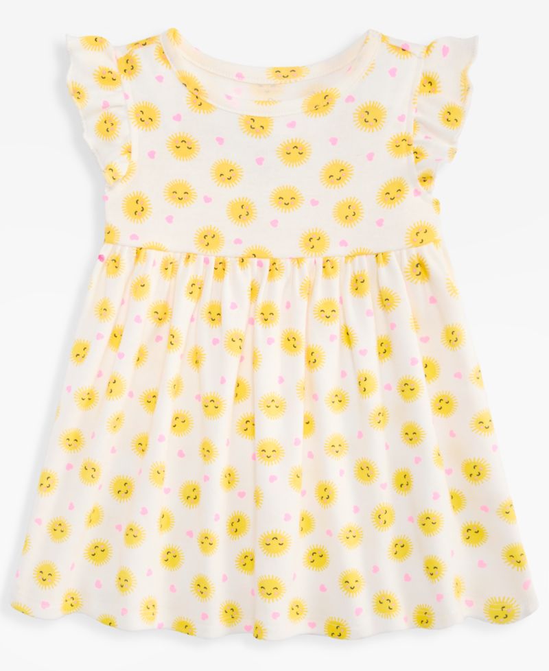 Baby Girls' 0M-24M Sun Heart-Print Dress
