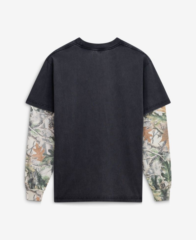 Men's Black/Camo Penn State Nittany Lions Back Bay Twofer Heavyweight Long Sleeve T-Shirt
