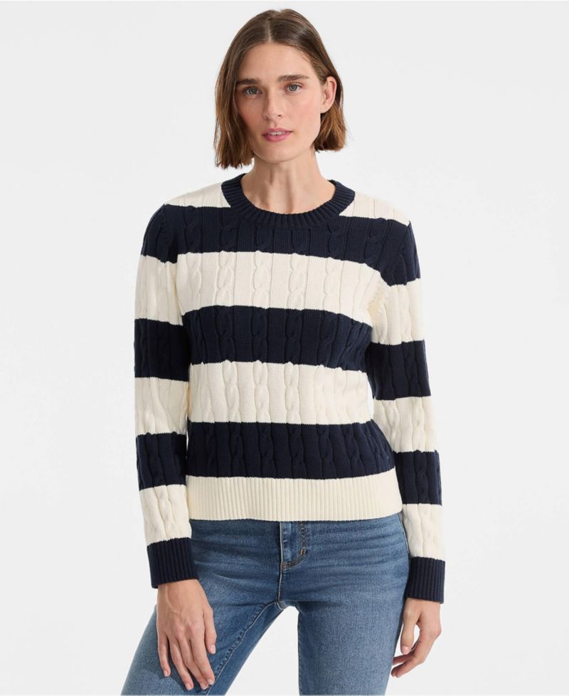 Women's Drifter Classic Cable Crew Neck Sweater