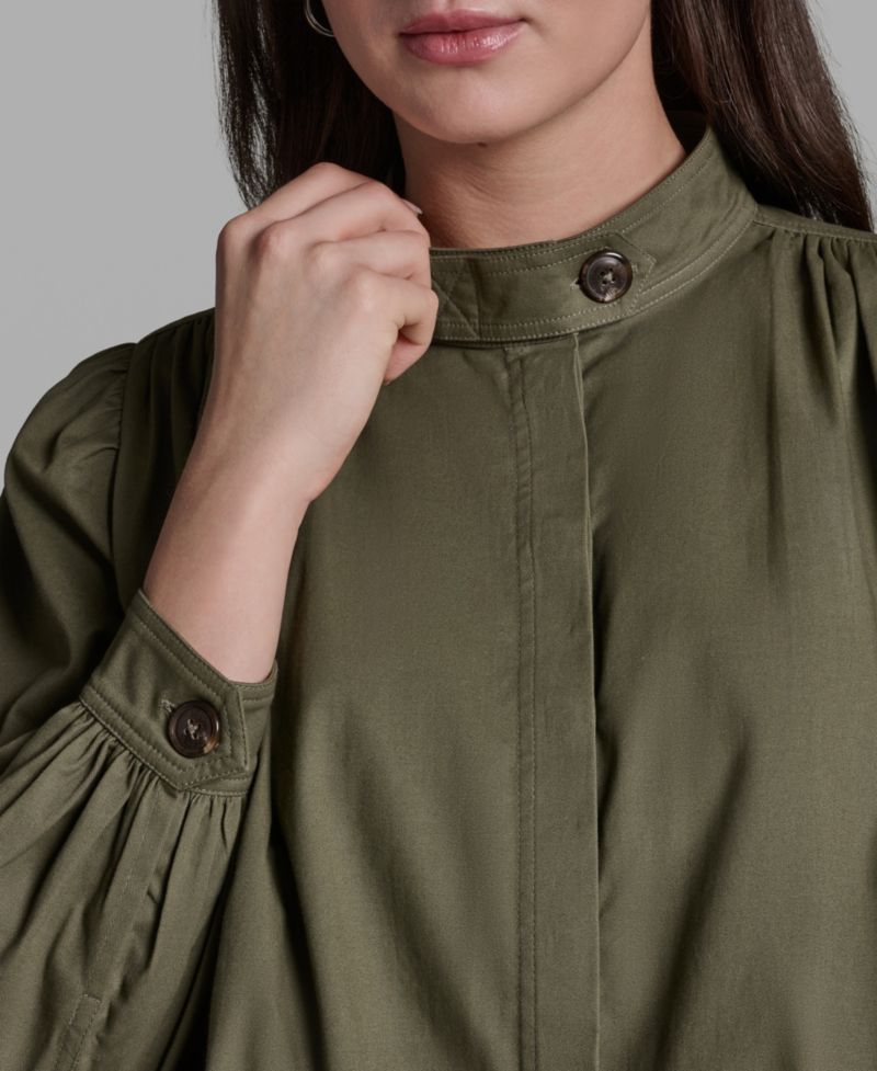 Women's Long-Sleeve Mock Neck Cropped Jacket