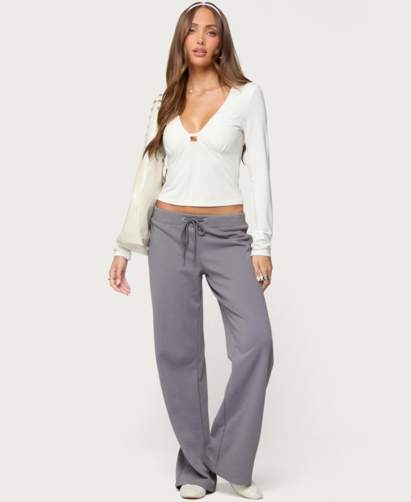 Women's Lovisa V Neck Long Sleeve Top