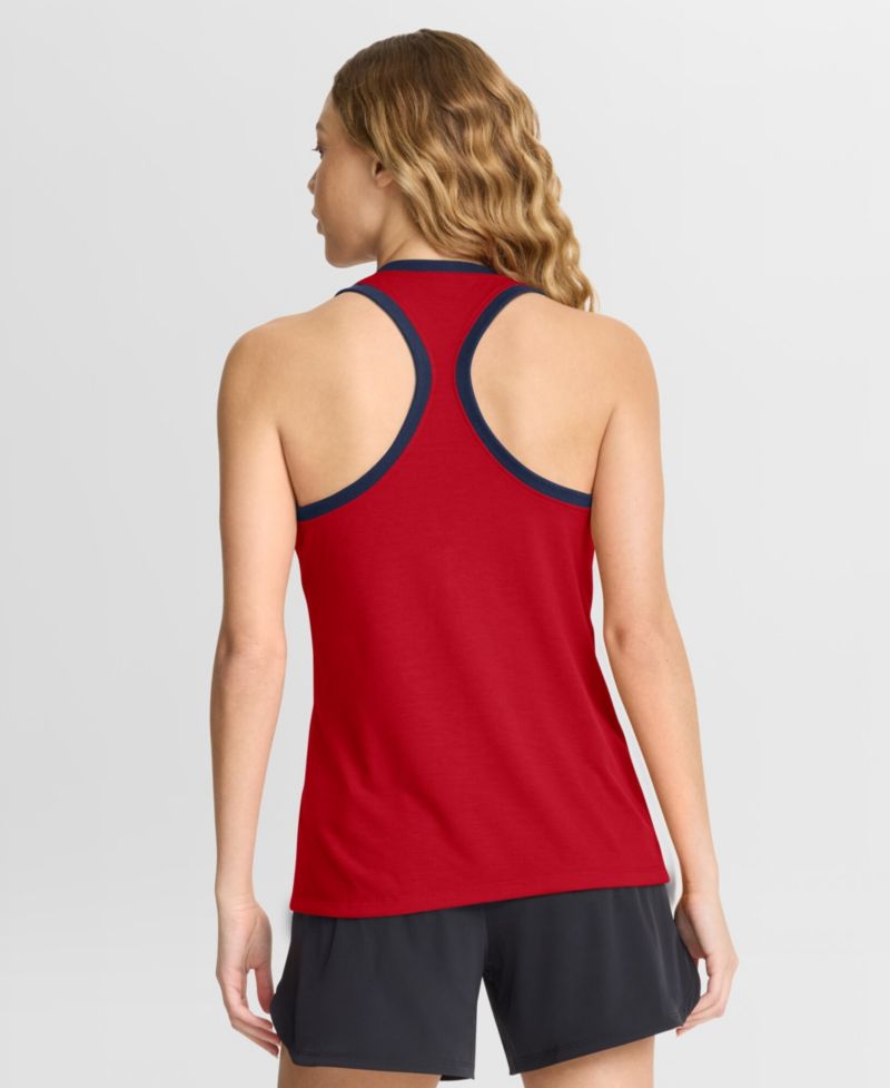 Women's Red Atlanta Braves Tri-Blend Dri-FIT Racerback Tank Top