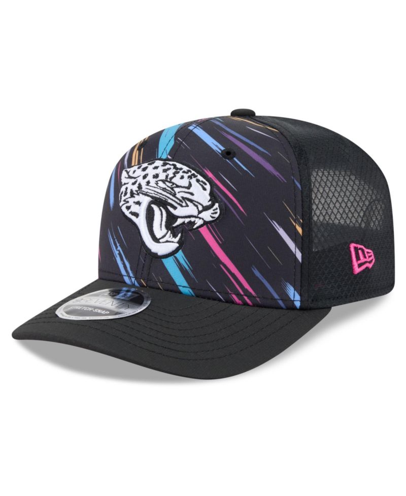 Men's Black Jacksonville Jaguars 2026 NFL Cruical Catch 9SEVENTY Adjustable Trucker Hat