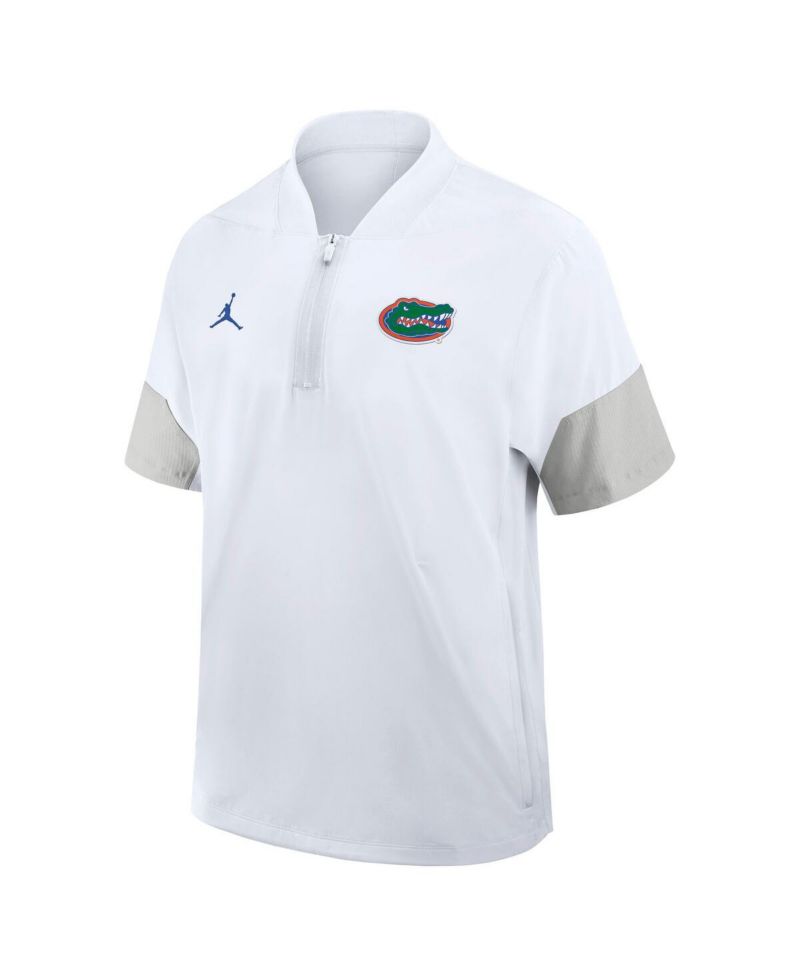 Men's White Florida Gators 2025 Sideline Coaches Lightweight Short Sleeve Jacket