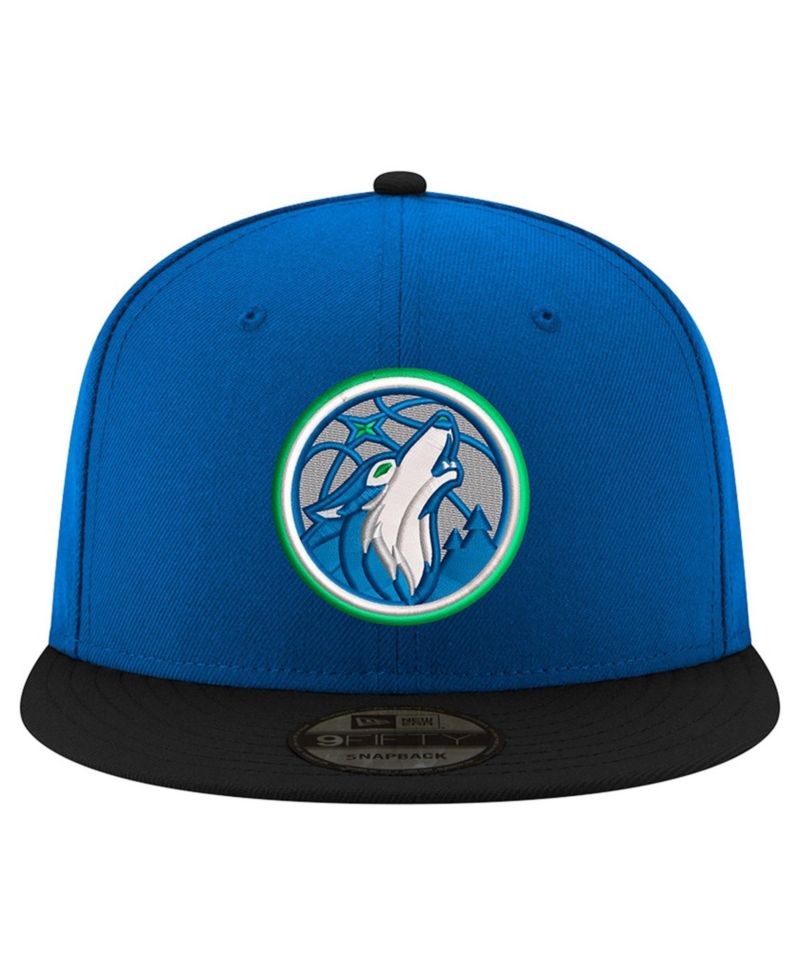 Men's Blue/Black Minnesota Timberwolves 9FIFTY Snapback Hat