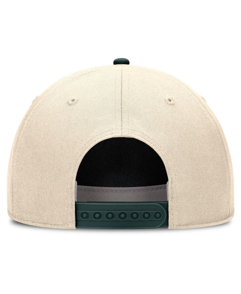 Men's Natural/Green Michigan State Spartans Academic Rise Dri-FIT Adjustable Hat
