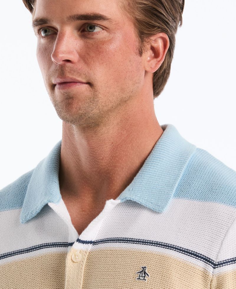 Men's Cotton Color-Block Stripe Shirt