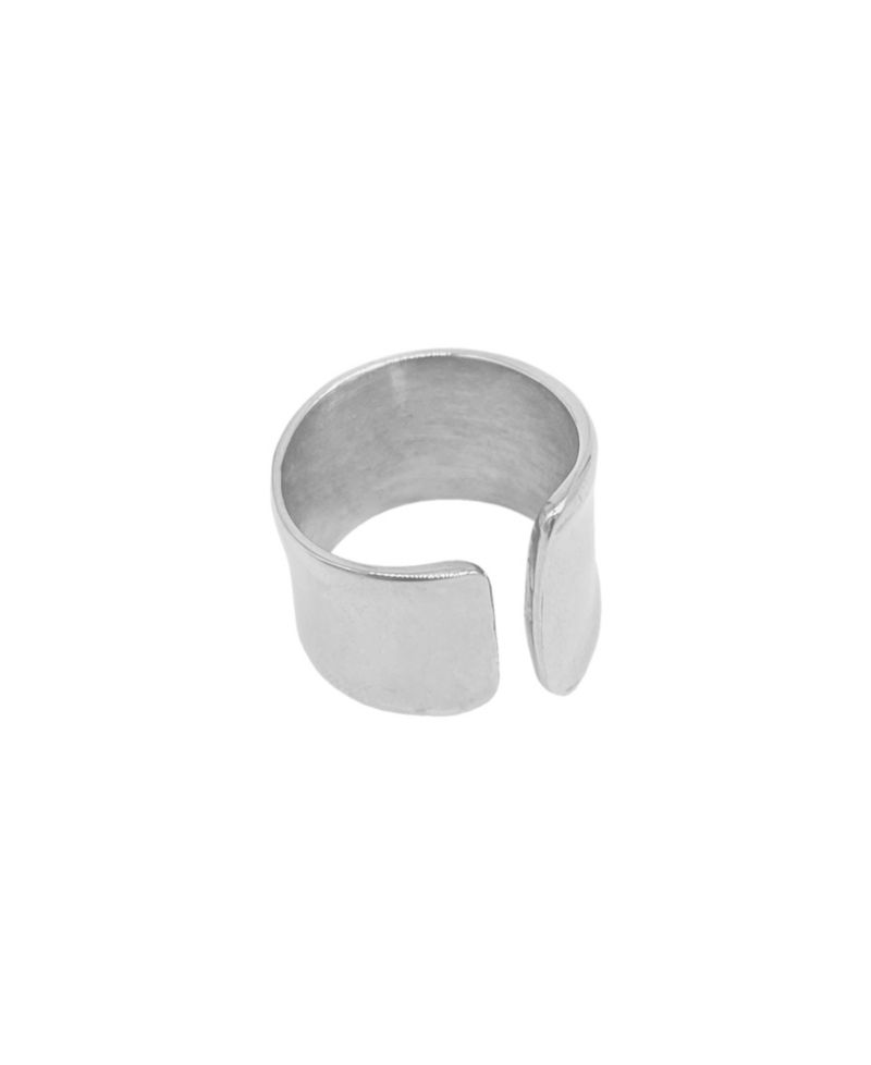 Silver-Plated Tall Open Band Ring