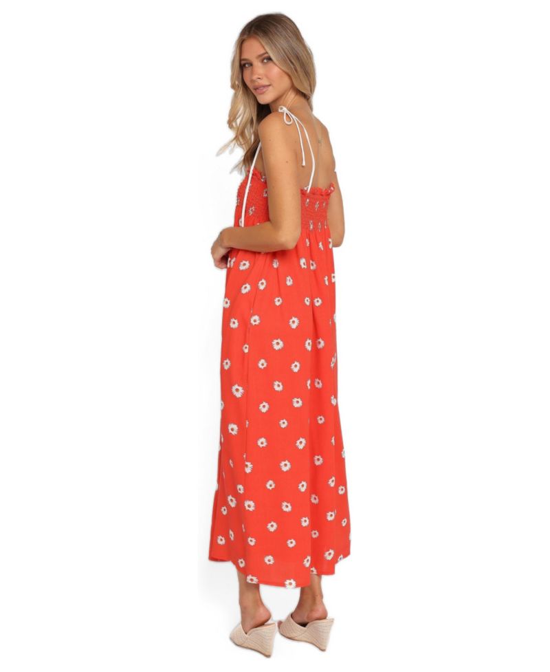 Women's Josie Floral Square-Neckline Smocked-Bodice Maxi Dress