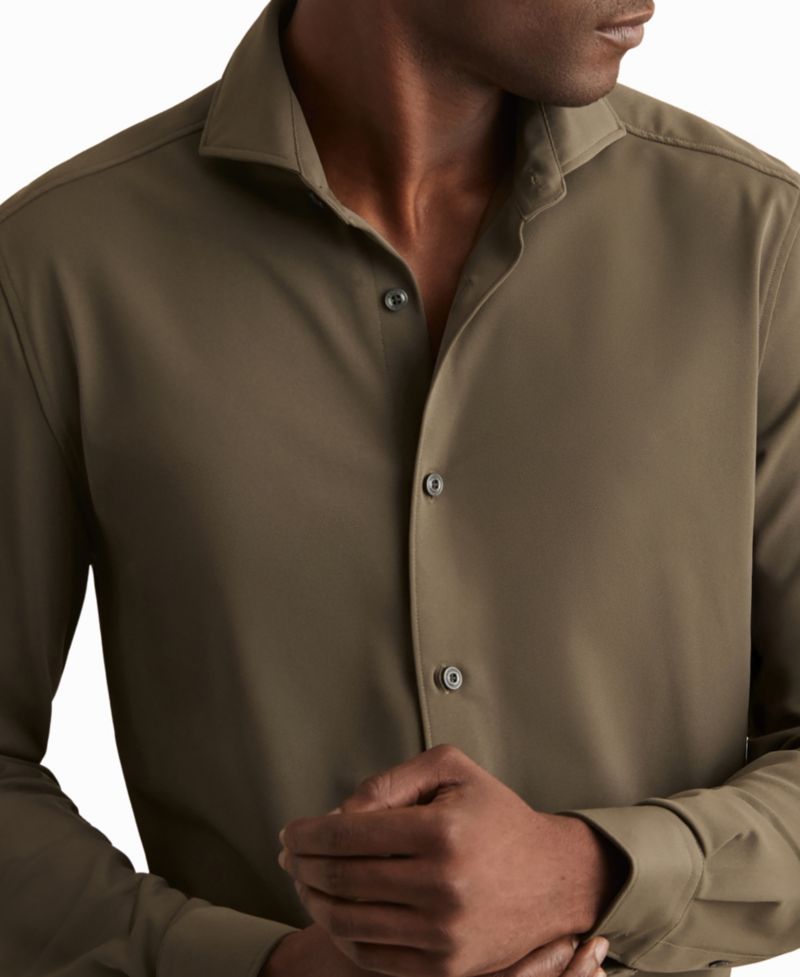 Men's Charge Stretch-Jersey Cutaway-Collar Shirt