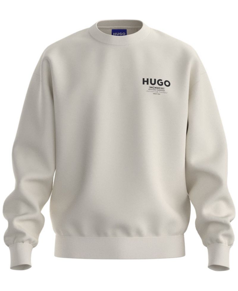 Men's Nespon French-Terry Crewneck Logo Print Sweatshirt