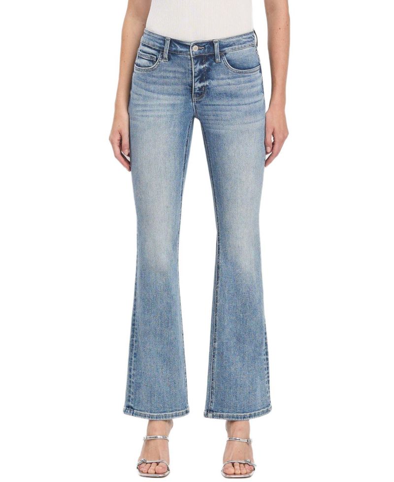 Women's Mid Rise Full Length Bootcut Jeans
