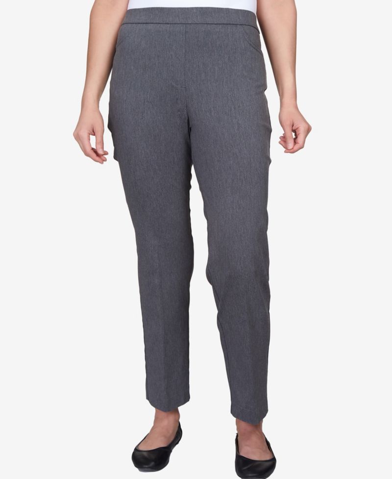 Petite Classics Tummy-Control Pull-On Straight-Leg Pants, Petite & Petite Short
