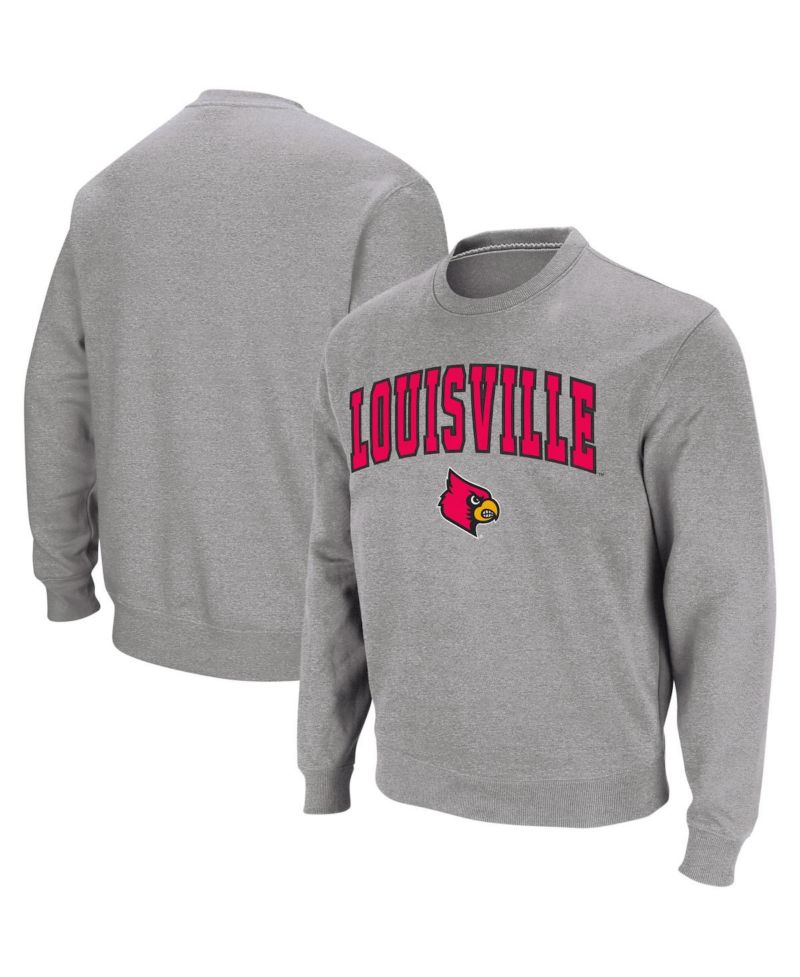 Men's Louisville Cardinals Arch and Logo Crew Neck Sweatshirt
