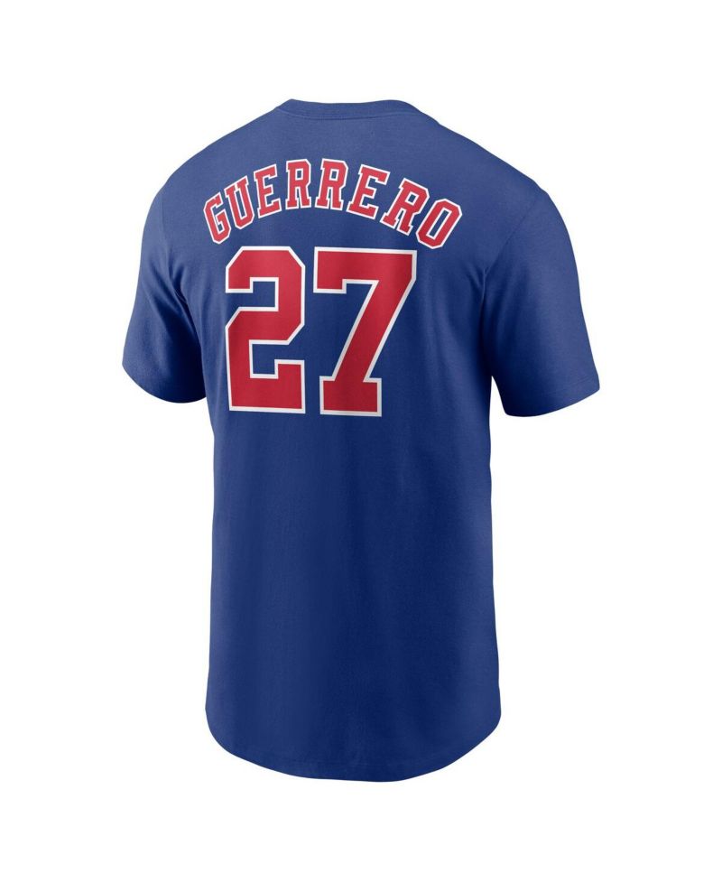 Men's Vladimir Guerrero Blue Montreal Expos Cooperstown Collection Fuse Name & Number T-Shirt