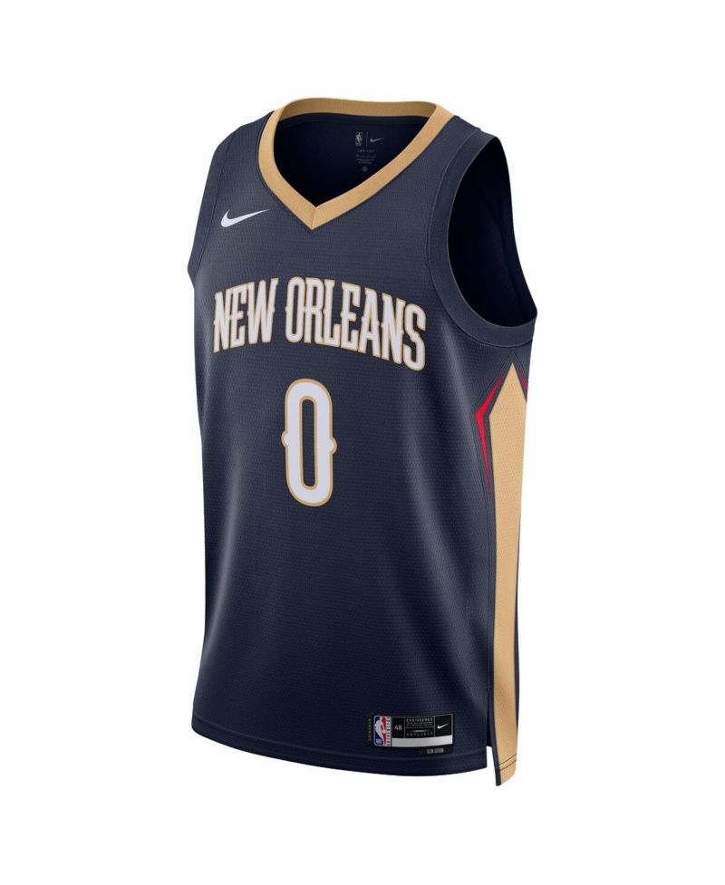 Men's and Women's Jeremiah Fears Navy New Orleans Pelicans Swingman Icon Edition Jersey