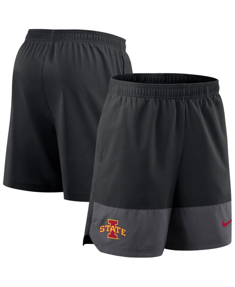 Men's Black Iowa State Cyclones 2025 Sideline Performance Shorts