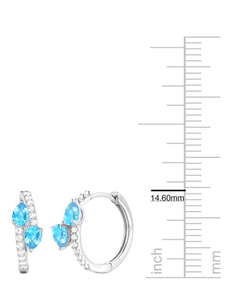Multi Gemstone Earrings in 14k Gold Over Sterling Silver (Also in Sterling Silver)