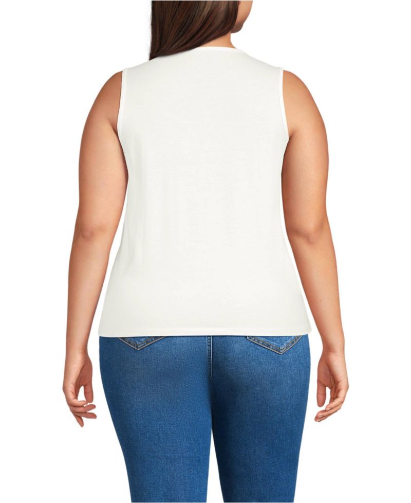 Plus Size Supima Keyhole Tank