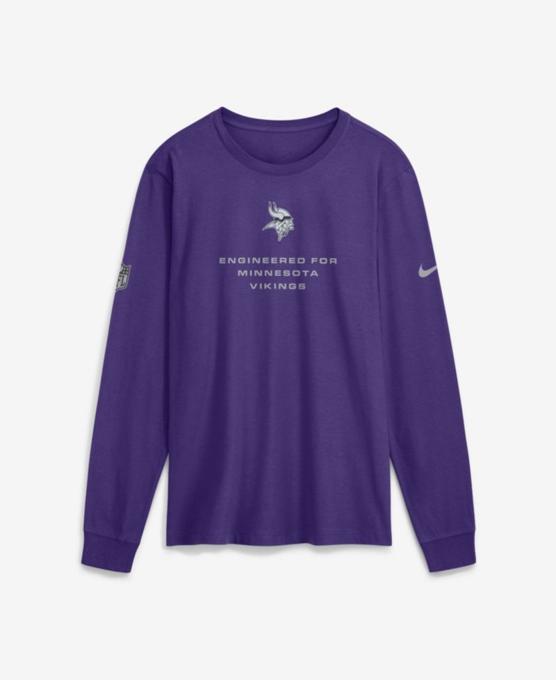 Men's Purple Minnesota Vikings Sideline Bold Arch Star Dri-FIT Long Sleeve T-Shirt
