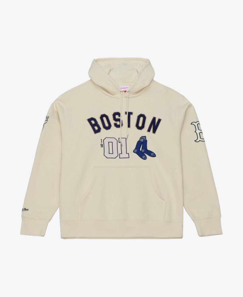 Men's Cream Boston Red Sox Yacht Rock Fleece Hoodie