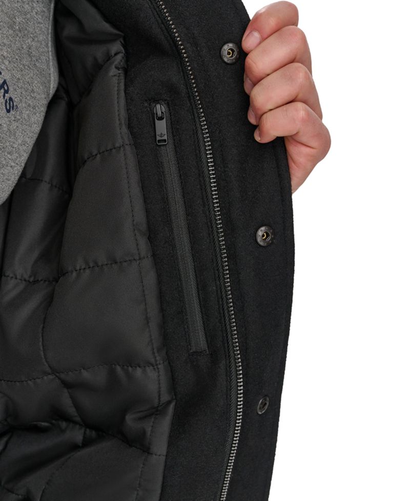 Men's Mixed-Media Varsity D Bomber Jacket