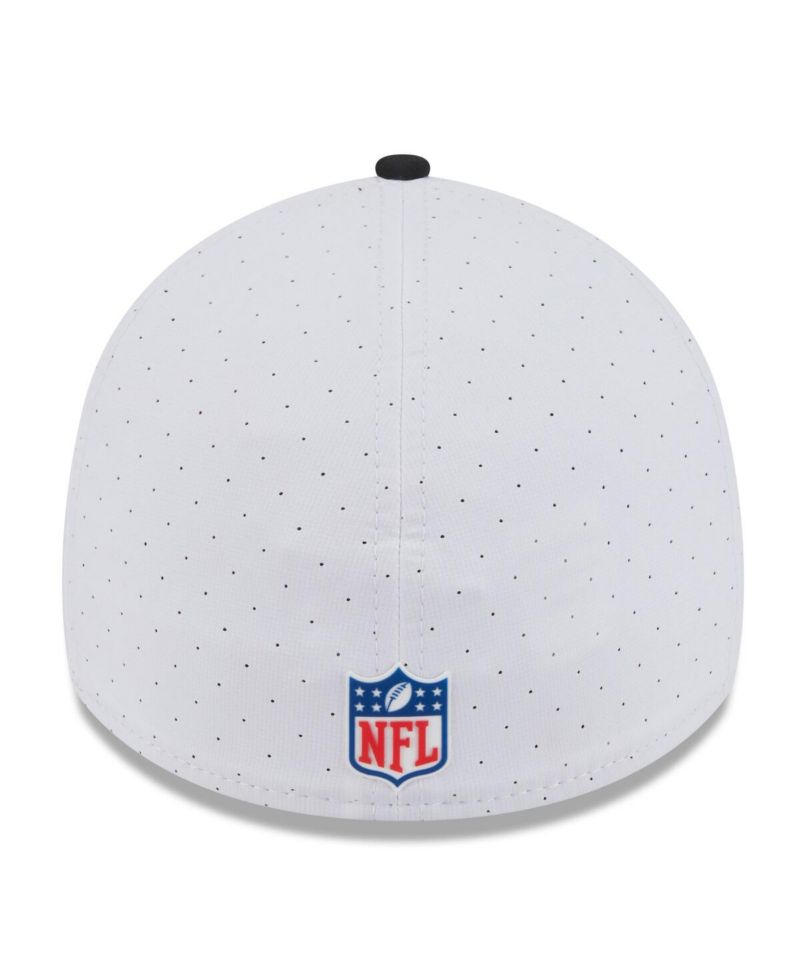 Men's White/Black Jacksonville Jaguars 2025 NFL Training Camp Throwback Logo 39THIRTY Flex Hat