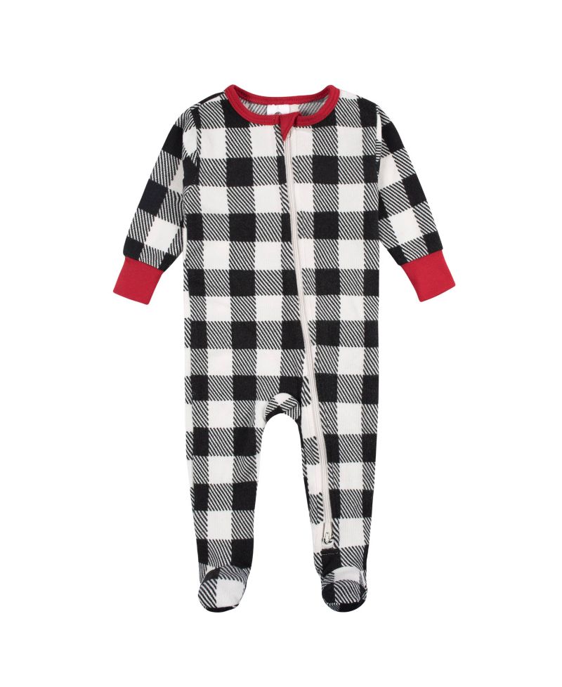 Baby Girls Holiday Family Pajamas Neutral One Piece Footed