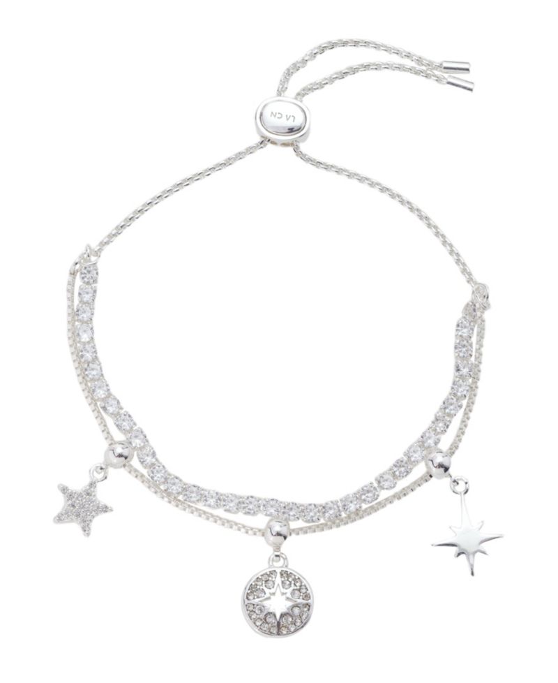 Cubic Zirconia and Crystal Celestial Bolo Bracelet