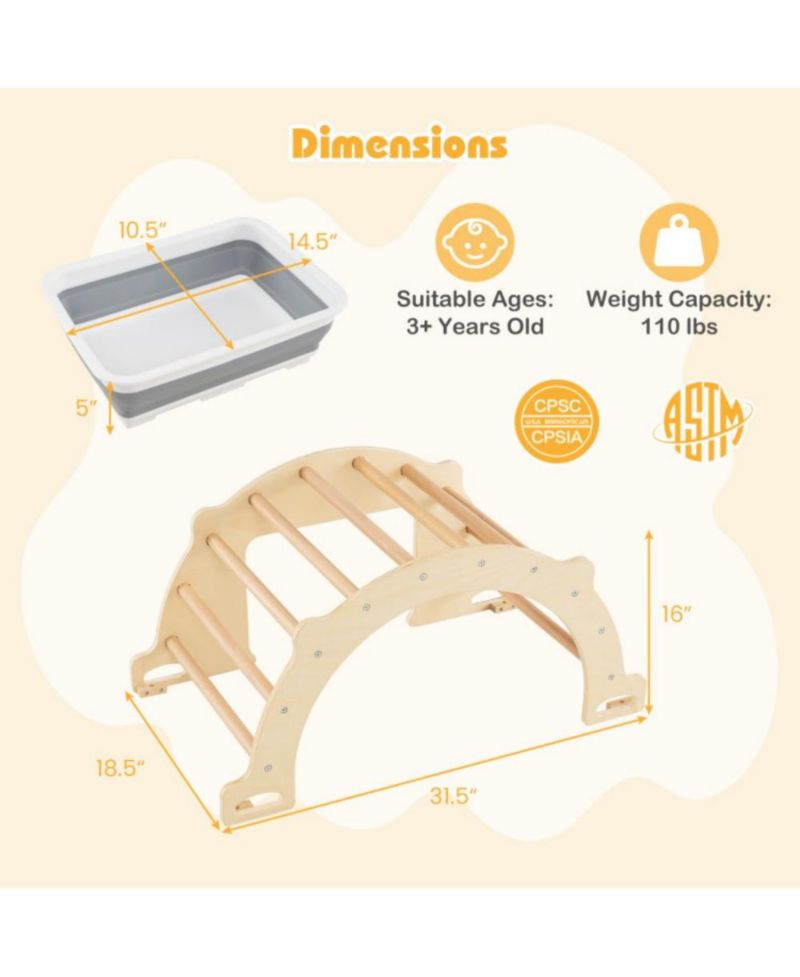 Montessori Climbing Arch and Sensory Activity Table
