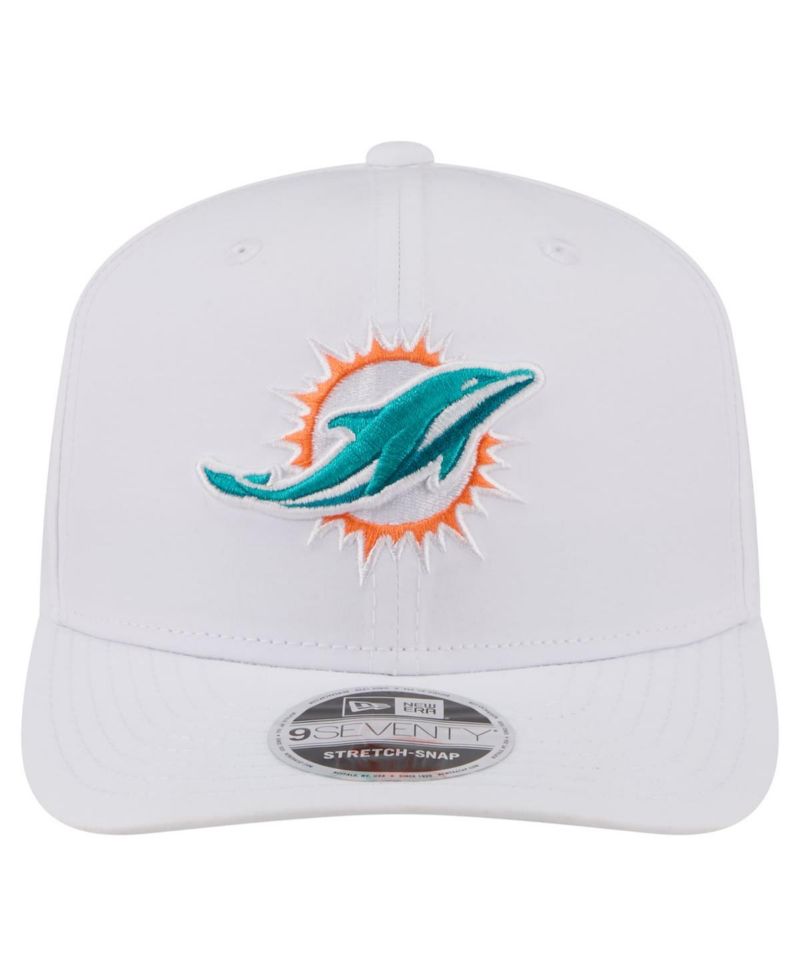 Men's White Miami Dolphins Name Plate 9SEVENTY Adjustable Hat