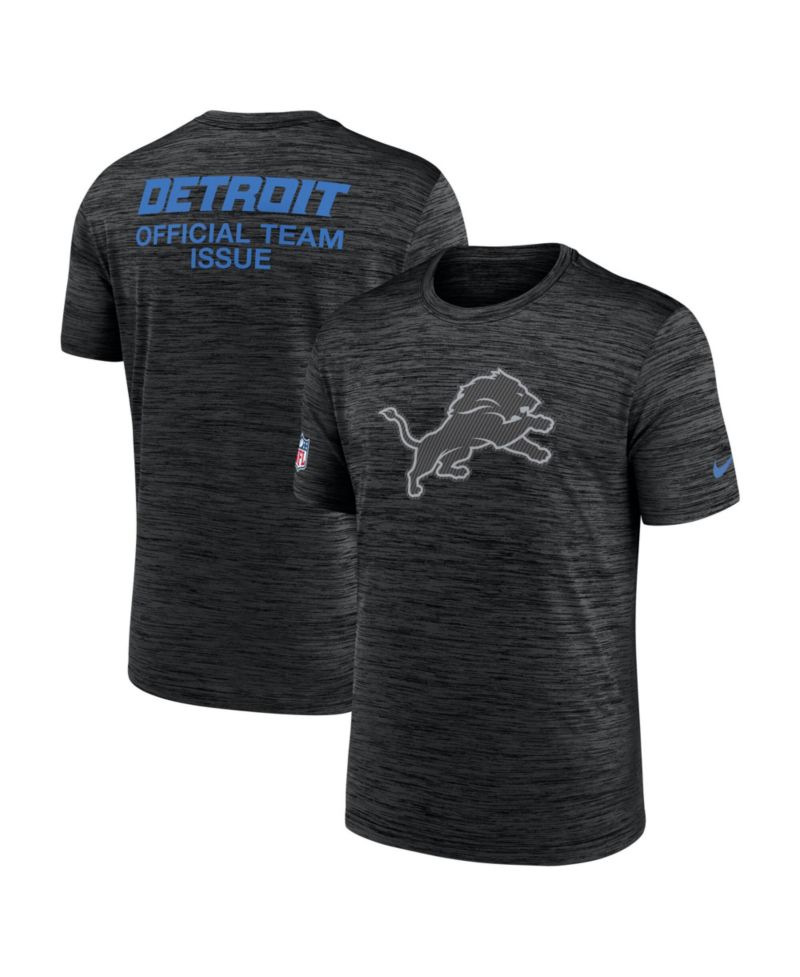 Men's Black Detroit Lions 2026 Rivalries Collection Sideline Velosity T-Shirt