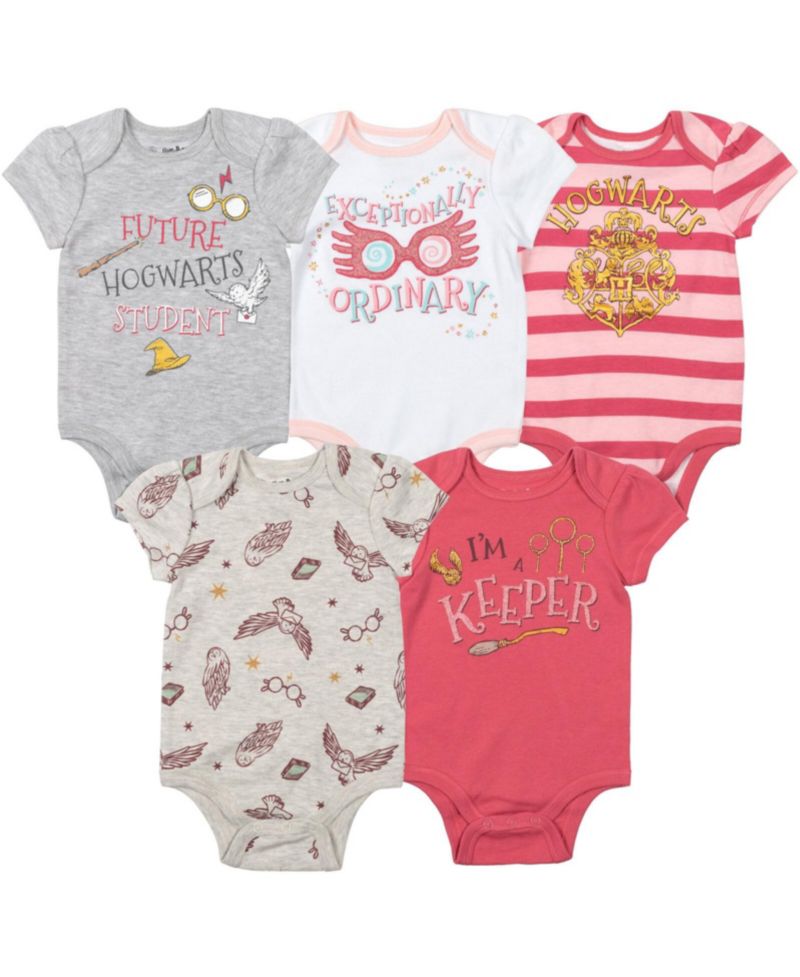 Baby Girls 5 Pack Bodysuits