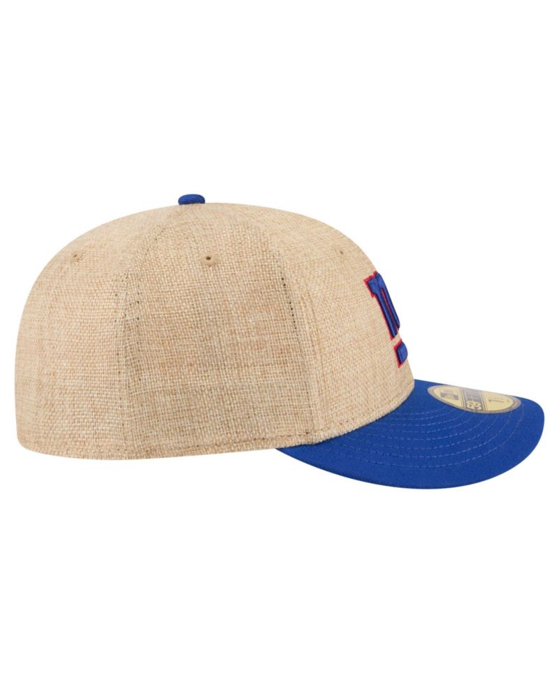 Men's Natural/Royal New York Giants Pre-Curved Twine 59FIFTY Fitted Hat