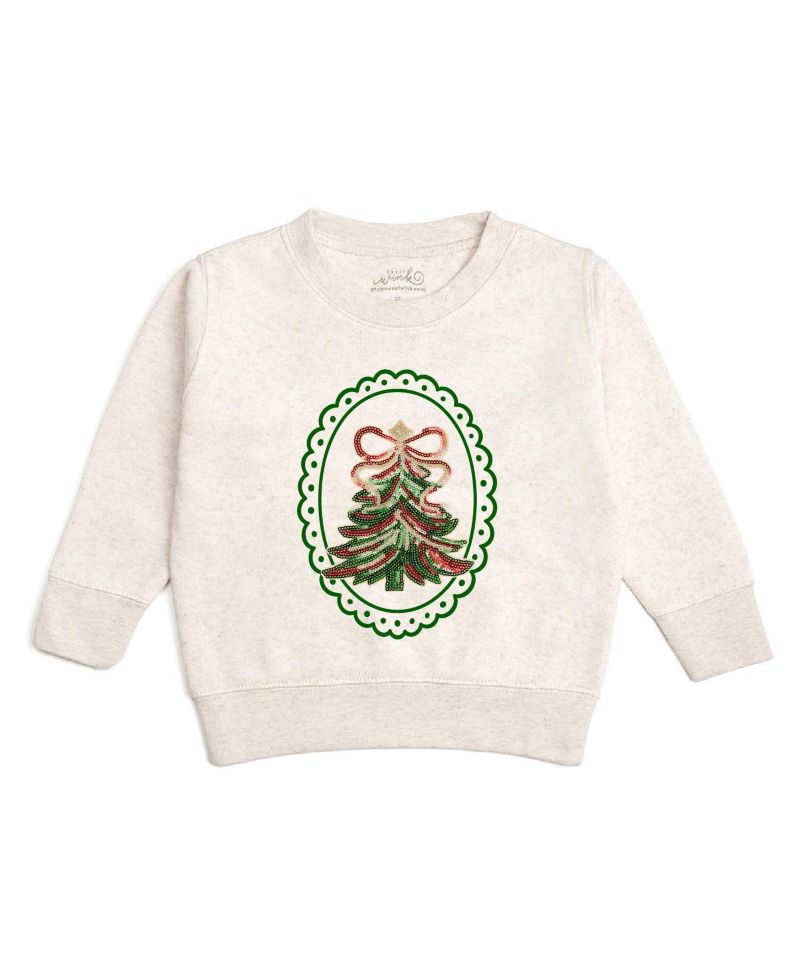 Girls' 4-16 Sequin Christmas Tree Sweatshirt