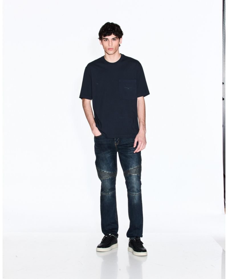 Men's Skinny Biker Denim Jeans