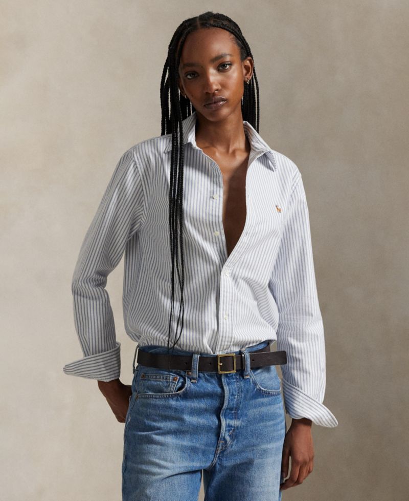 Women's Classic-Fit Striped Oxford Shirt