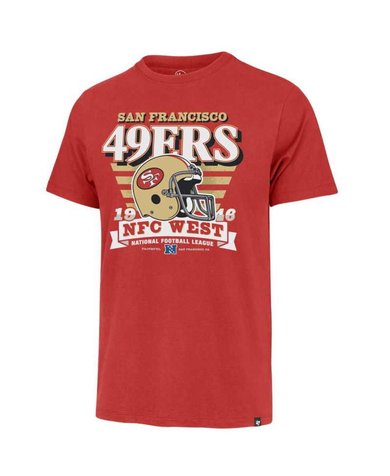 Men's Scarlet San Francisco 49ers Stripe Splash Franklin Throwback T-Shirt