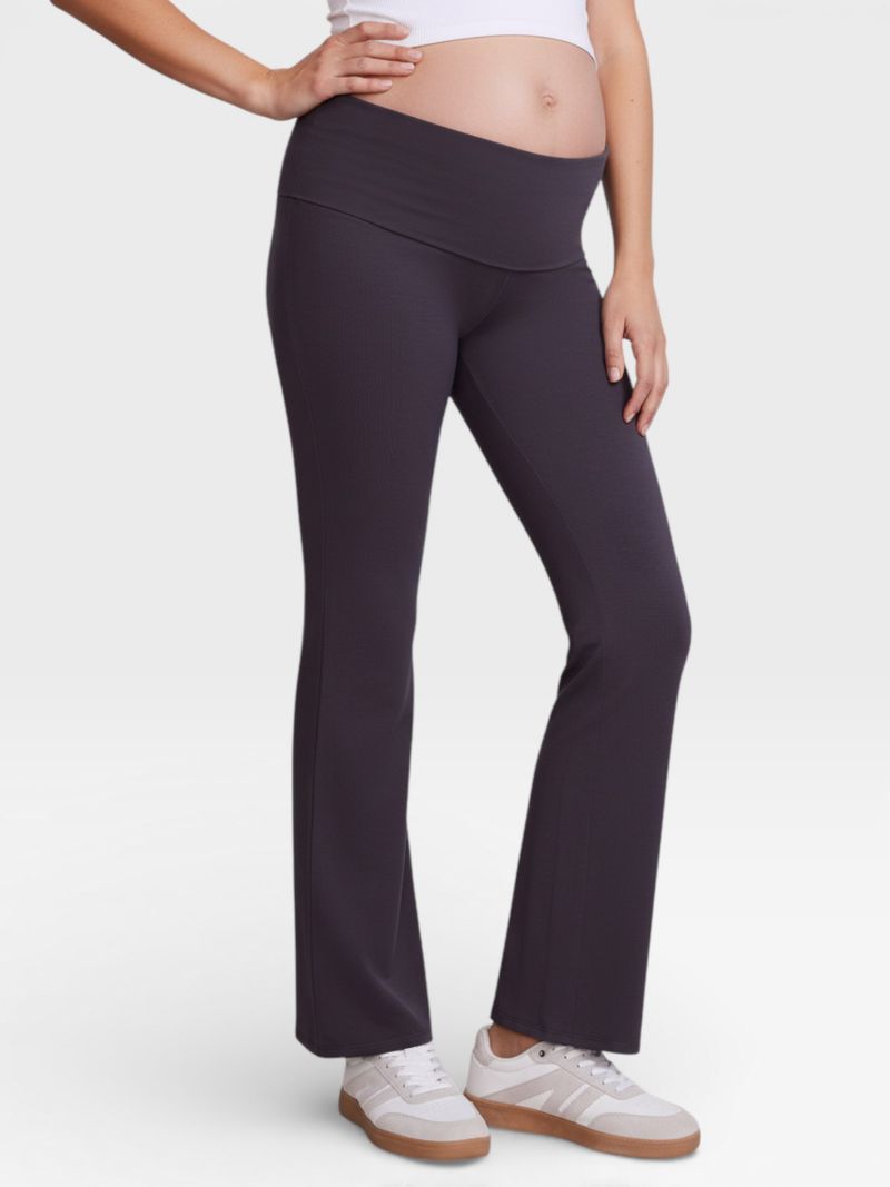 Women's Roll Over Waistband Flare Legging - Motherhood