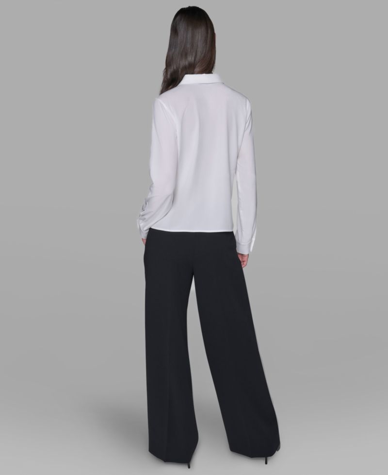 Petite Paris Scene Woven Blouse