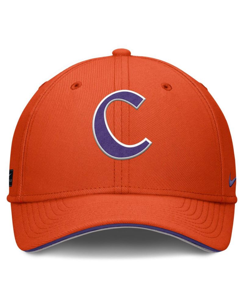 Men's Orange Clemson Tigers 2025 Dugout Coaches Rise Swoosh Performance Flex Hat