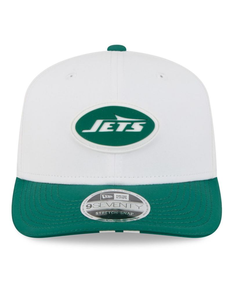 Men's White/Green New York Jets 2025 NFL Training Camp 9SEVENTY Adjustable Hat
