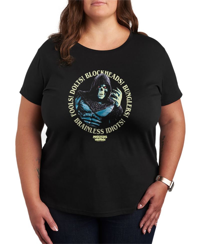Plus Size Masters of the Universe Brainless Idiots Skeletor Short-Sleeve Graphic T-Shirt