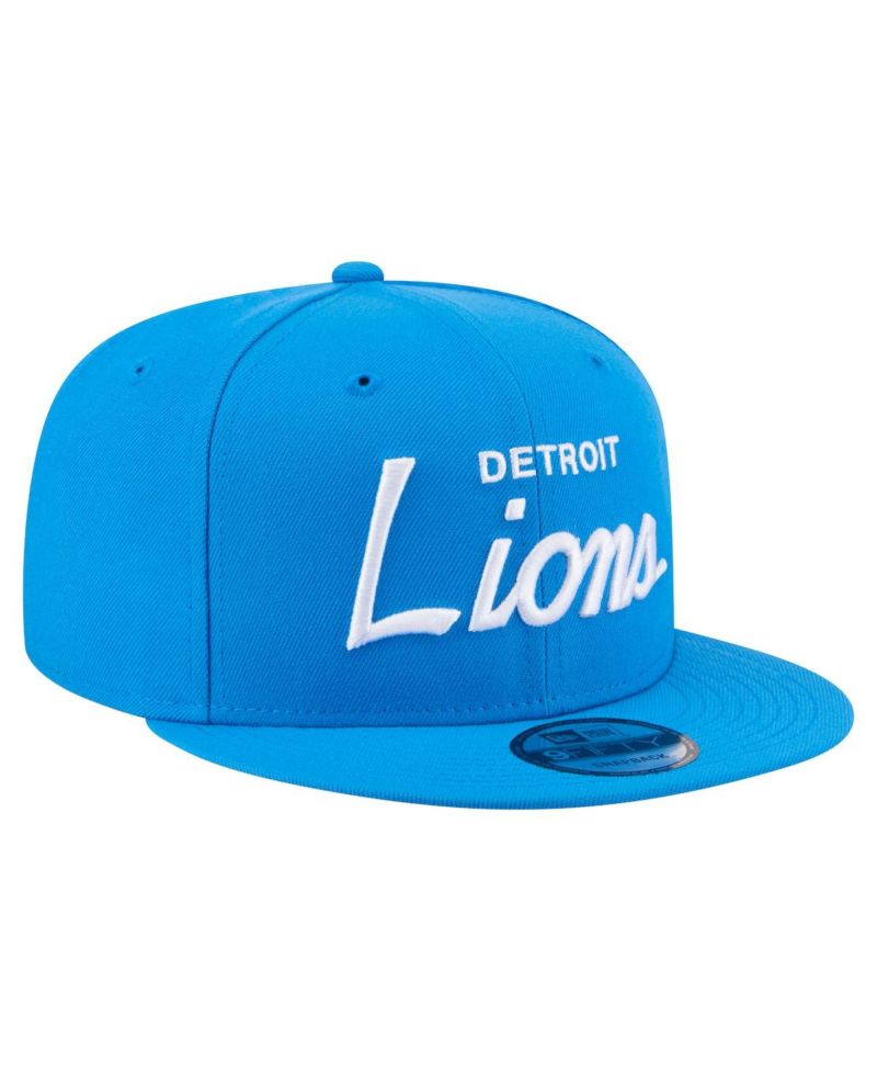 Men's Blue Detroit Lions Core Team Script 9FIFTY Snapback Hat