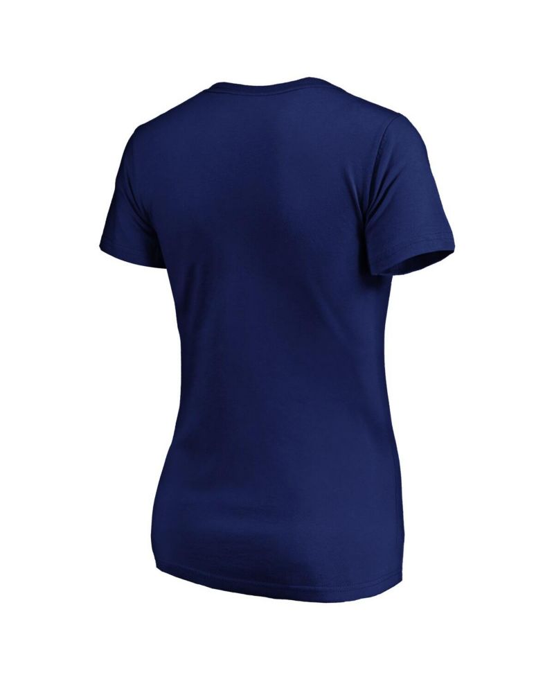 Women's Navy Toronto Maple Leaf's Total Shine V-Neck T-Shirt