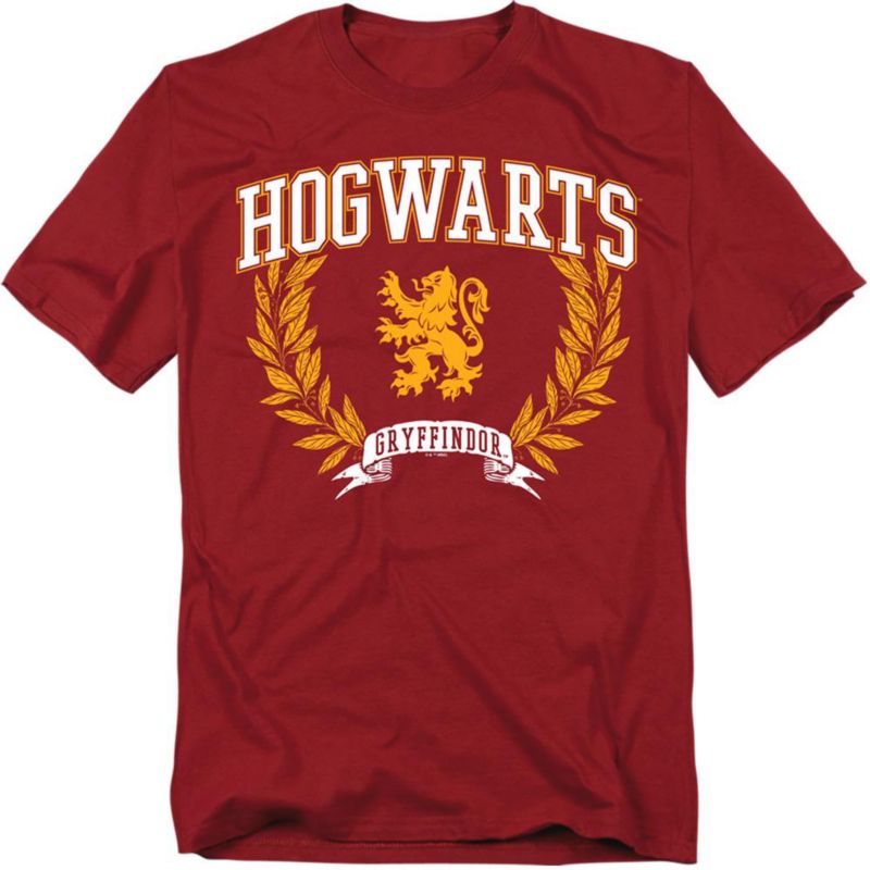 Men's Hogwarts Arched Gryffindor Leaves T Shirt