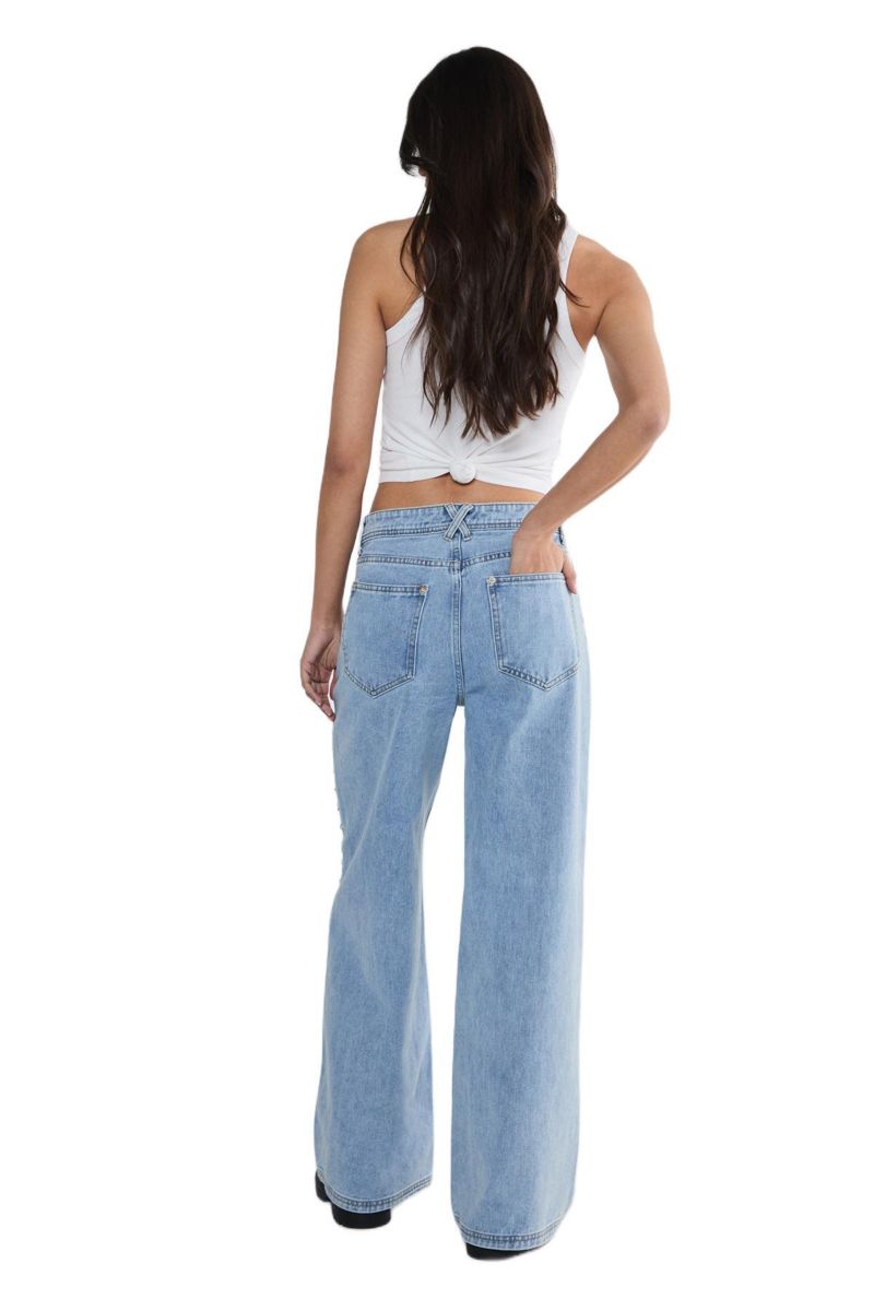 Women's Studded Straight Leg Denim Jeans